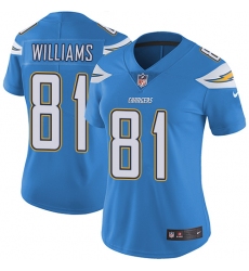 Women's Nike Los Angeles Chargers #81 Mike Williams Electric Blue Alternate Vapor Untouchable Limited Player NFL Jersey