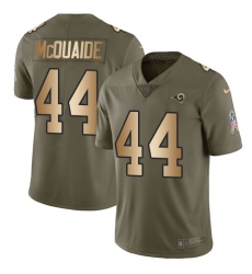 Men's Nike Los Angeles Rams #44 Jacob McQuaide Limited Olive/Gold 2017 Salute to Service NFL Jersey