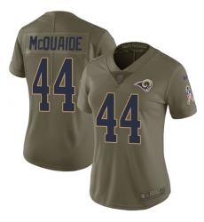 Women's Nike Los Angeles Rams #44 Jacob McQuaide Limited Olive 2017 Salute to Service NFL Jersey