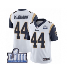 Youth Nike Los Angeles Rams #44 Jacob McQuaide White Vapor Untouchable Limited Player Super Bowl LIII Bound NFL Jersey