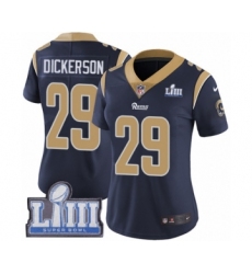 Women's Nike Los Angeles Rams #29 Eric Dickerson Navy Blue Team Color Vapor Untouchable Limited Player Super Bowl LIII Bound NFL Jersey