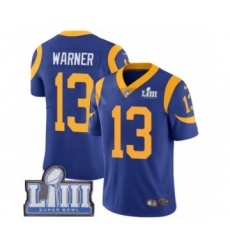 Youth Nike Los Angeles Rams #13 Kurt Warner Royal Blue Alternate Vapor Untouchable Limited Player Super Bowl LIII Bound NFL Jersey
