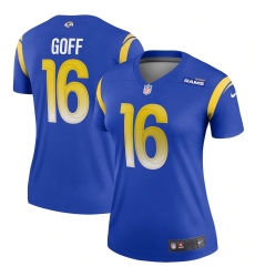Women's Los Angeles Rams #16 Jared Goff Blue Nike Royal Game Jersey.webp