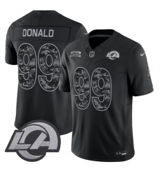 Men's Los Angeles Rams #99 Aaron Donald Black 2026 F.U.S.E. Salute to Service Limited Football Stitched Jersey