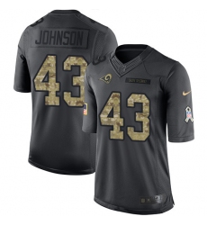 Youth Nike Los Angeles Rams #43 John Johnson Limited Black 2016 Salute to Service NFL Jersey