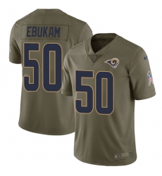 Men's Nike Los Angeles Rams #50 Samson Ebukam Limited Olive 2017 Salute to Service NFL Jersey