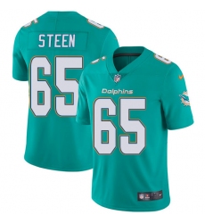 Men's Nike Miami Dolphins #65 Anthony Steen Aqua Green Team Color Vapor Untouchable Limited Player NFL Jersey