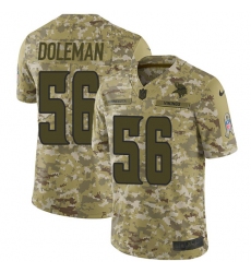 Youth Nike Minnesota Vikings #56 Chris Doleman Limited Camo 2018 Salute to Service NFL Jersey