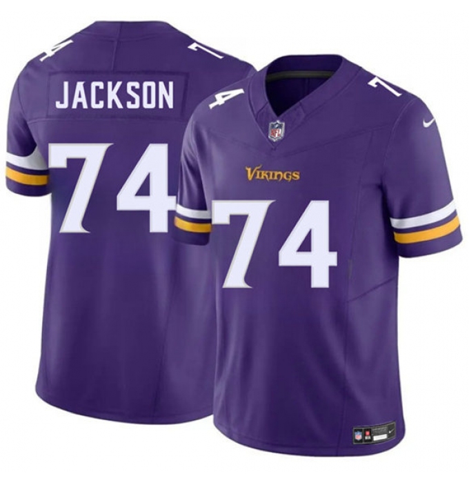Men's Minnesota Vikings #74 Donovan Jackson Purple 2025 Draft F.U.S.E. Vapor Untouchable Limited Football Stitched Jersey