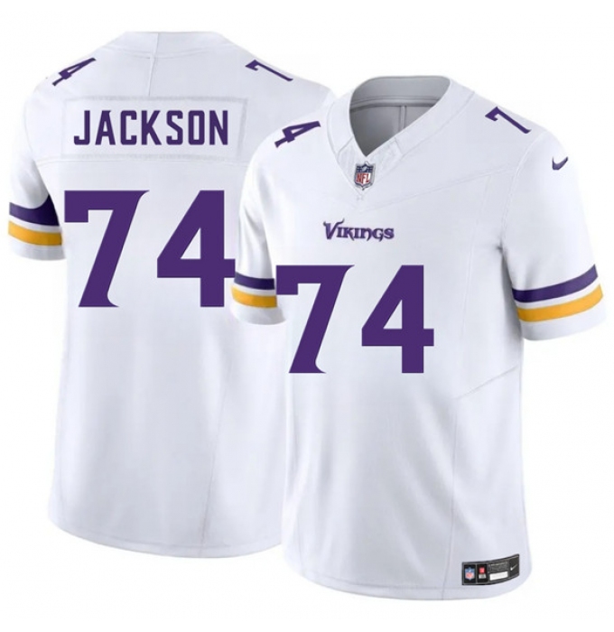 Men's Minnesota Vikings #74 Donovan Jackson White 2025 Draft F.U.S.E. Vapor Untouchable Limited Football Stitched Jersey