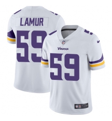 Men's Nike Minnesota Vikings #59 Emmanuel Lamur White Vapor Untouchable Limited Player NFL Jersey