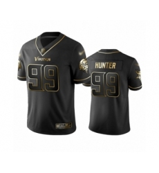 Men's Minnesota Vikings #99 Danielle Hunter Limited Black Golden Edition Football Jersey