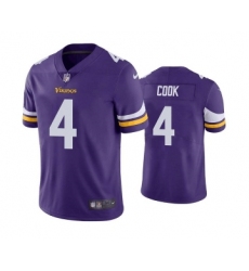 Men's Minnesota Vikings #4 Dalvin Cook Purple Vapor Untouchable Stitched Jersey