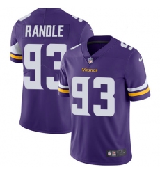 Men's Nike Minnesota Vikings #93 John Randle Purple Team Color Vapor Untouchable Limited Player NFL Jersey