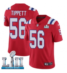 Youth Nike New England Patriots #56 Andre Tippett Red Alternate Vapor Untouchable Limited Player Super Bowl LII NFL Jersey