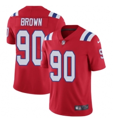 Youth Nike New England Patriots #90 Malcom Brown Red Alternate Vapor Untouchable Limited Player NFL Jersey
