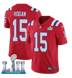 Youth Nike New England Patriots #15 Chris Hogan Red Alternate Vapor Untouchable Limited Player Super Bowl LII NFL Jersey