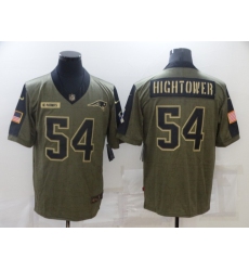 Men's New England Patriots #54 Dont'a Hightower Nike Olive 2021 Salute To Service Limited Player Jersey
