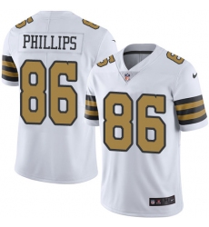 Men's Nike New Orleans Saints #86 John Phillips Limited White Rush Vapor Untouchable NFL Jersey