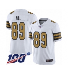 Men's New Orleans Saints #89 Josh Hill Limited White Rush Vapor Untouchable 100th Season Football Jersey