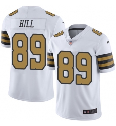 Youth Nike New Orleans Saints #89 Josh Hill Limited White Rush Vapor Untouchable NFL Jersey
