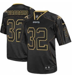 Men's Nike New Orleans Saints #32 Kenny Vaccaro Elite Lights Out Black NFL Jersey