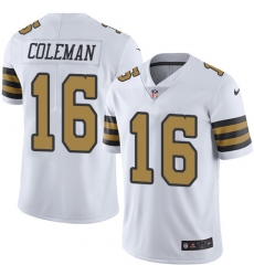 Men's Nike New Orleans Saints #16 Brandon Coleman Limited White Rush Vapor Untouchable NFL Jersey