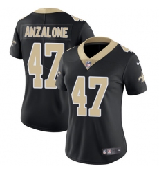 Women's Nike New Orleans Saints #47 Alex Anzalone Black Team Color Vapor Untouchable Limited Player NFL Jersey