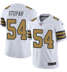Youth Nike New Orleans Saints #54 Nate Stupar Limited White Rush Vapor Untouchable NFL Jersey