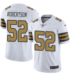 Men's Nike New Orleans Saints #52 Craig Robertson Limited White Rush Vapor Untouchable NFL Jersey