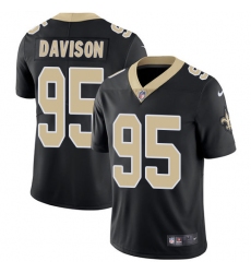 Youth Nike New Orleans Saints #95 Tyeler Davison Black Team Color Vapor Untouchable Limited Player NFL Jersey