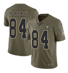 Youth Nike New Orleans Saints #84 Michael Hoomanawanui Limited Olive 2017 Salute to Service NFL Jersey