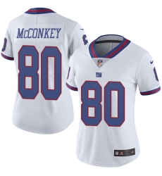 Women's Nike New York Giants #80 Phil McConkey Limited White Rush Vapor Untouchable NFL Jersey