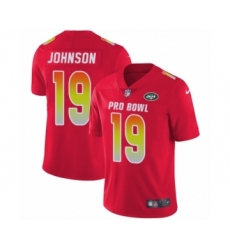 Men's Nike New York Jets #19 Keyshawn Johnson Limited Red AFC 2019 Pro Bowl NFL Jersey