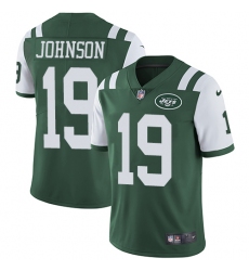 Youth Nike New York Jets #19 Keyshawn Johnson Green Team Color Vapor Untouchable Limited Player NFL Jersey