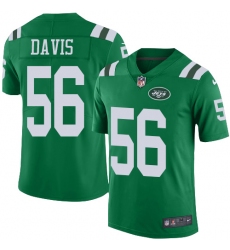 Men's Nike New York Jets #56 DeMario Davis Limited Green Rush Vapor Untouchable NFL Jersey