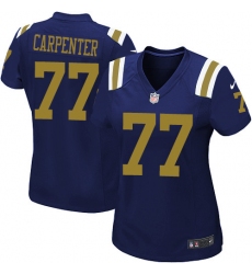 Women's Nike New York Jets #77 James Carpenter Limited Navy Blue Alternate NFL Jersey