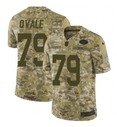 Youth Nike New York Jets #79 Brent Qvale Limited Camo 2018 Salute to Service NFL Jersey