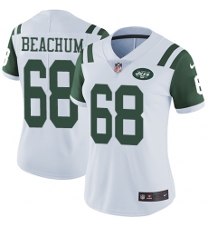 Women's Nike New York Jets #68 Kelvin Beachum White Vapor Untouchable Limited Player NFL Jersey