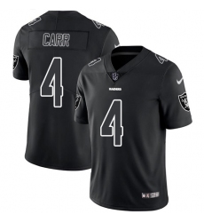 Men's Nike Oakland Raiders #4 Derek Carr Limited Black Rush Impact NFL Jersey