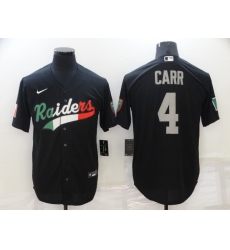 Men's Oakland Raiders #4 Derek Carr Black Mexico Nike Limited Jersey