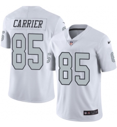 Youth Nike Oakland Raiders #85 Derek Carrier Limited White Rush Vapor Untouchable NFL Jersey