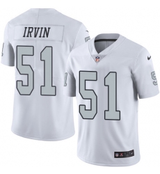 Men's Nike Oakland Raiders #51 Bruce Irvin Limited White Rush Vapor Untouchable NFL Jersey