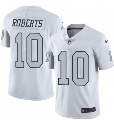Men's Nike Oakland Raiders #10 Seth Roberts Limited White Rush Vapor Untouchable NFL Jersey