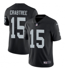Men's Nike Oakland Raiders #15 Michael Crabtree Black Team Color Vapor Untouchable Limited Player NFL Jersey