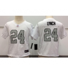 Toddler Oakland Raiders #24 Marshawn Lynch White 2016 Color Rush Stitched NFL Nike Jersey