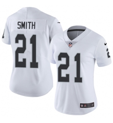 Women's Nike Oakland Raiders #21 Sean Smith White Vapor Untouchable Limited Player NFL Jersey