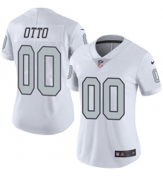 Women's Nike Oakland Raiders #00 Jim Otto Limited White Rush Vapor Untouchable NFL Jersey