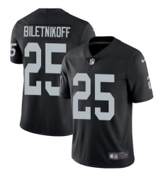 Youth Nike Oakland Raiders #25 Fred Biletnikoff Black Team Color Vapor Untouchable Limited Player NFL Jersey
