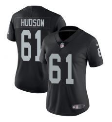 Women's Nike Oakland Raiders #61 Rodney Hudson Black Team Color Vapor Untouchable Limited Player NFL Jersey